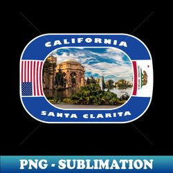 California Santa Clarita City USA - Retro PNG Sublimation Digital Download - Unleash Your Creativity