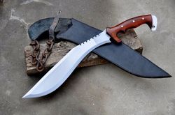 CUSTOM HANDMADE D2 STEEL HUNTING KUKRI KNIFE MACHETE KNIFE CAMPING KNIFE