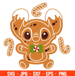 Gingerbread Stitch Svg Christmas Svg Disney Christmas Svg Cookie Svg Cricut Silhouette Vector Cut File