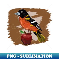 Midwest Oriole over a Earthy Background - Elegant Sublimation PNG Download - Unleash Your Creativity