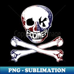 Ok Boomer Colorful Jolly Roger Pirate Red White Blue - Signature Sublimation PNG File - Perfect for Creative Projects