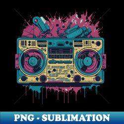 retro boombox - sublimation-ready png file - stunning sublimation graphics