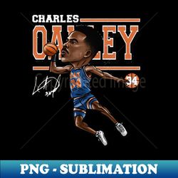 Charles Oakley New York Cartoon - Premium PNG Sublimation File - Bold & Eye-catching