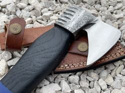Viking Axe: Personalised, Handcrafted, Carbon Steel Blade Hunting, Camping, Hiking