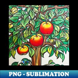 Apple drawing - Digital Sublimation Download File - Perfect for Personalization
