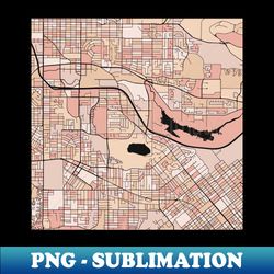 Burnaby Map Pattern in Soft Pink Pastels - High-Quality PNG Sublimation Download - Bold & Eye-catching