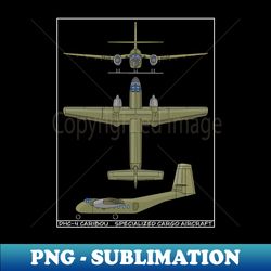 DHC-4 Caribou Specialized Cargo Aircraft Diagram Gift - Sublimation-Ready PNG File - Perfect for Sublimation Mastery