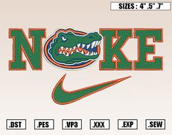 Nike x Florida Gators Embroidery Designs, NCAA Embroidery Design File Instant Download