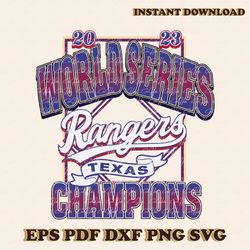 Texas 2023 World Series Champions Playoff Headline SVG File