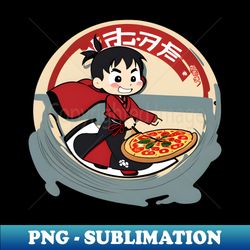 Japanese Pizza Delivery guy pt II - Aesthetic Sublimation Digital File - Boost Your Success with this Inspirational PNG Download