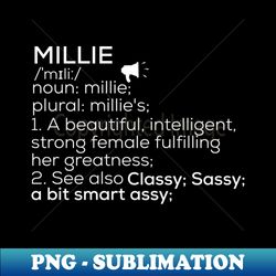 Millie Name Millie Definition Millie Female Name Millie Meaning - Trendy Sublimation Digital Download - Create with Confidence