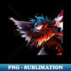 Demonic Wolf Left Wing - Instant PNG Sublimation Download - Create with Confidence