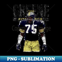 Joe Greene Pittsburgh Sketch - High-Resolution PNG Sublimation File - Capture Imagination with Every Detail