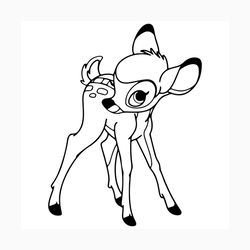 Bambi svg free, disney svg, deer svg, digital download, silhouette cameo, shirt design, animals svg, cartoon svg, free v