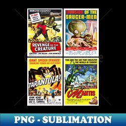 Vintage Horror Movie Collection - Exclusive PNG Sublimation Download - Enhance Your Apparel with Stunning Detail