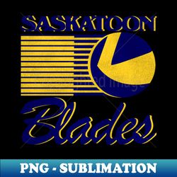Defunct Saskatoon Blades Hockey Team - Unique Sublimation PNG Download - Add a Festive Touch to Every Day