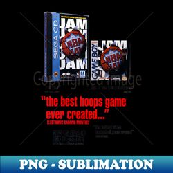Vintage 80s Basketball Video Game Ad - Unique Sublimation PNG Download - Defying the Norms