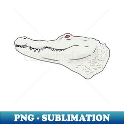 Albino Alligator - Retro PNG Sublimation Digital Download - Fashionable and Fearless