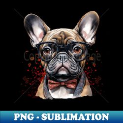 French Bulldog with Bowtie - High-Resolution PNG Sublimation File - Vibrant and Eye-Catching Typography