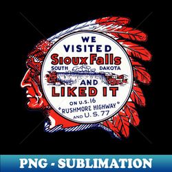 1940 Sioux Falls South Dakota - Exclusive Sublimation Digital File - Perfect for Sublimation Mastery