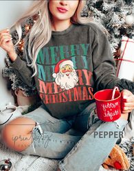 Vintage Merry Christmas sweatee, chritmas sweatshirt, retro Christmas sweatshirt, iPrintasty Christmas, merry Christmas