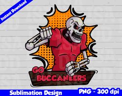 Buccaneers Png, Football mascot comics style, go buccaneers t-shirt design PNG for sublimation, sport mascot design