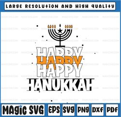 Happy Hanukkah Menorah / SVG Instant Download Cut File / svg pdf png cutting files for silhouette or cricut