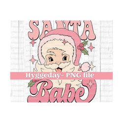Santa PNG, Digital Download, Sublimation, Sublimate, Christmas, Santa, cute, retro, pink