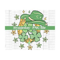 St. Patrick's Day PNG, Digital Download, Sublimate, Sublimation, lucky, retro, vintage, clover, western, country, cowboy hat