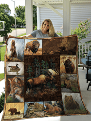 Animals You Meet In Forest Quilt For Hunting Lovers HG001