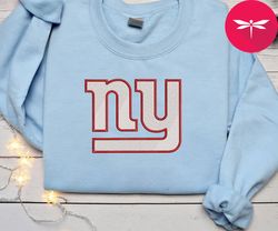 NFL New York Giants Logo Embroidered Sweatshirt, NFL Logo Sport Embroidered Sweatshirt, NFL Embroidered Shirt