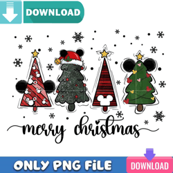 Disney Christmas Tree PNG Perfect Sublimation Design Download