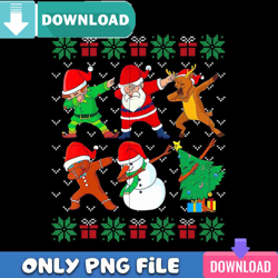 Funny Dabbing Christmas PNG Perfect Sublimation Design Download