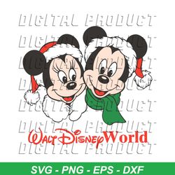 Retro Walt Disney World Christmas SVG Graphic Design File