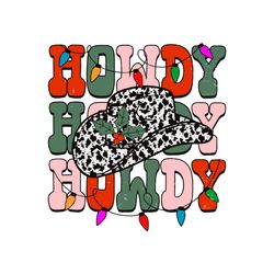 Howdy Christmas Retro Western Cowboy SVG Cricut Files