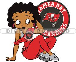 Tampa Bay Buccaneers Betty Boop Svg, NFL Svg, Girl Sport Svg, Football Svg Download Digital File 14