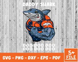 Denver Broncos Daddy Shark Nfl Svg , Daddy Shark   NfL Svg, Team Nfl Svg 11