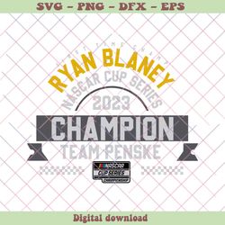 Retro Ryan Blaney NASCAR Cup Series Champion SVG File
