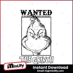 Wanted the Grinch Retro Christmas Vibes SVG Download