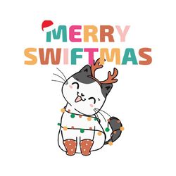 Merry Swiftmas Christmas Cat SVG Cutting Digital File