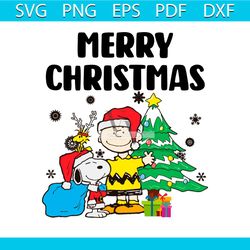 Charlie And Snoopy Merry Christmas SVG For Cricut Files