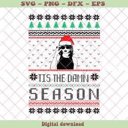 Tis The Damn Season Merry Christmas SVG For Cricut Files