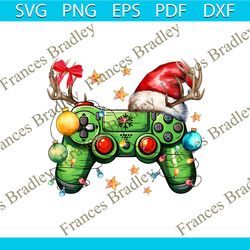 Retro Christmas Game Controller PNG Sublimation Design