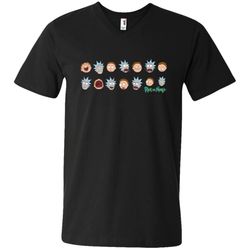 Rick And Morty Expressions Men V-Neck T-Shirt