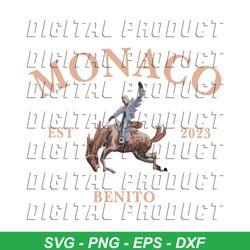 Retro Monaco Benito Est 2023 Song SVG File For Cricut