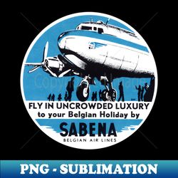 1955 Sabena Airlines - Signature Sublimation PNG File - Add a Festive Touch to Every Day