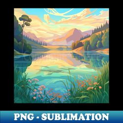Lake - Instant Sublimation Digital Download - Perfect for Sublimation Art