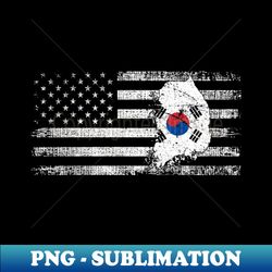 Vintage Korea Sunflower Flag Korea Lover - Digital Sublimation Download File - Perfect for Personalization