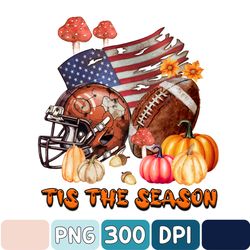 Tis The Season Png, Fall Pumpkin Spice Football Png, Football Png, Sublimation Designs
