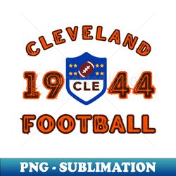 Cleveland Football Vintage Style - Vintage Sublimation PNG Download - Enhance Your Apparel with Stunning Detail